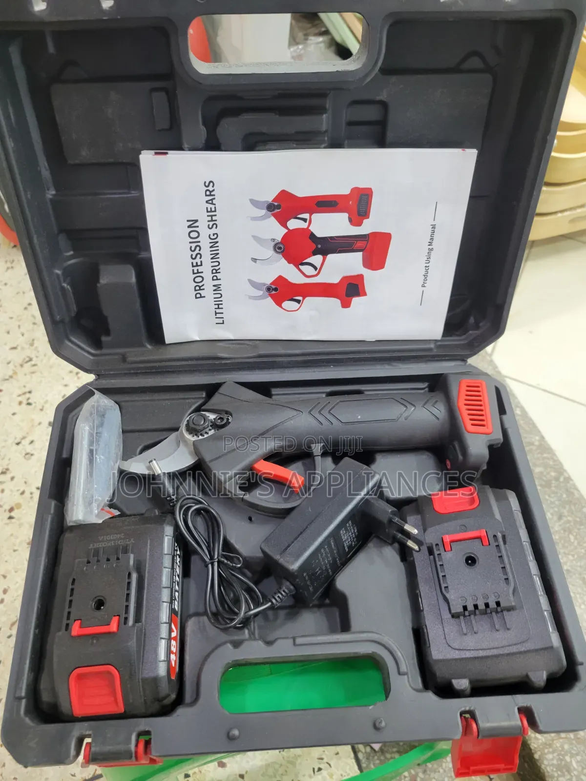 Cordless Electric Pruning Shears With Dual Rechargeable Batteries
