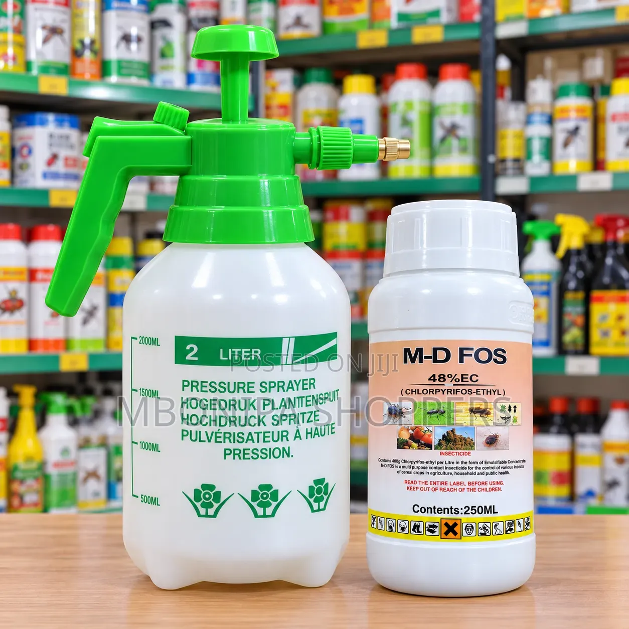 2L Pressure Sprayer + M-D FOS 48% EC Insecticide (250ml) 2 in 1 Combo