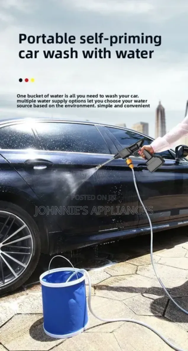 98V Cordless High-Pressure Car Washer With Battery and Accessories Kit