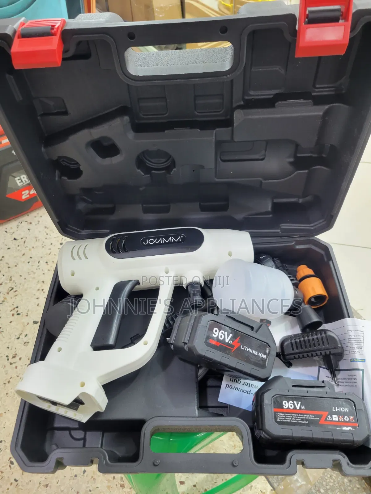98V Cordless High-Pressure Car Washer With Battery and Accessories Kit