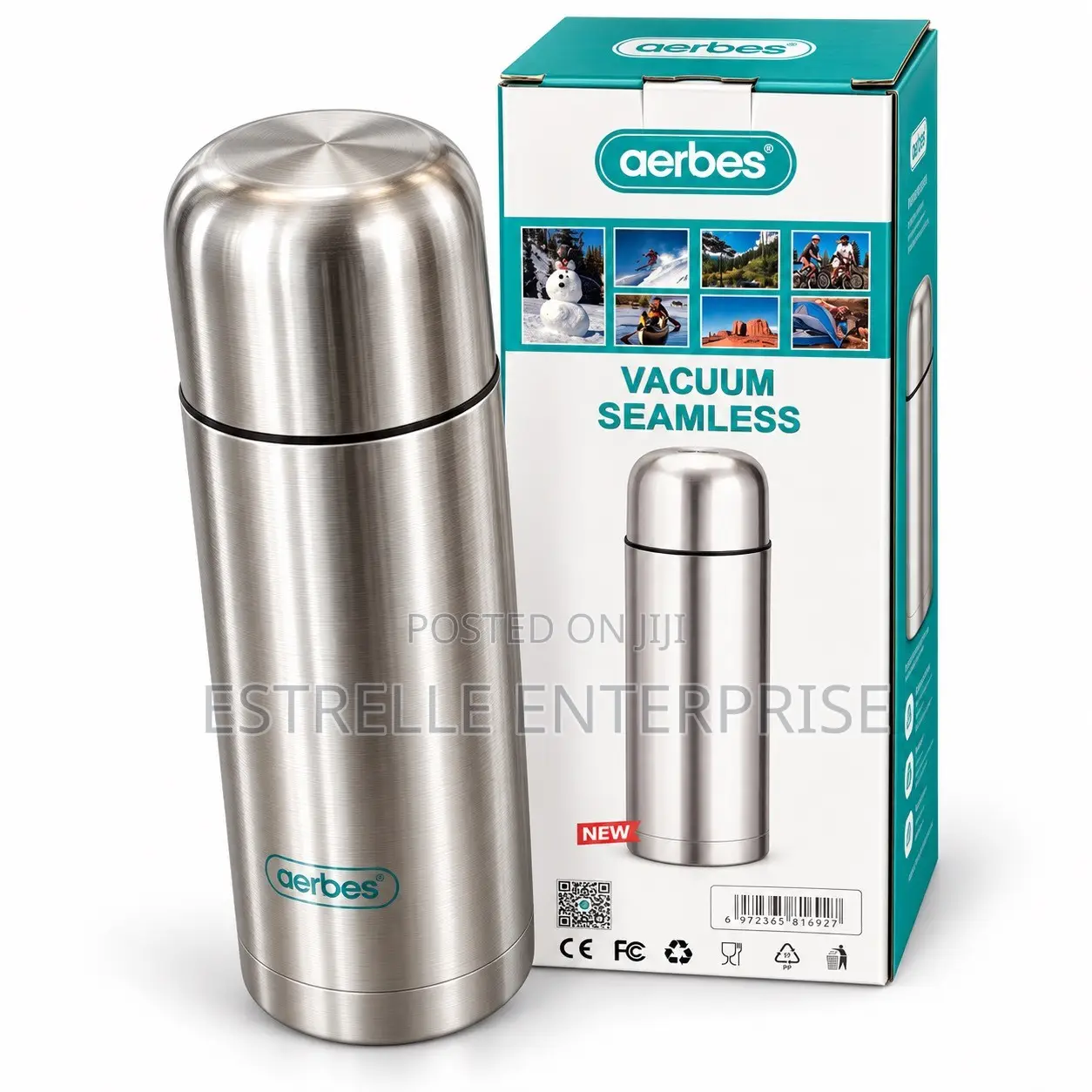 Aerbes 750ml Stainless Steel Vacuum Flask Hot & Cold Travel Bottle