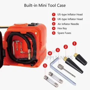 12V Electric Impact Wrench and Tire Inflator Kit With Pressure Gauge