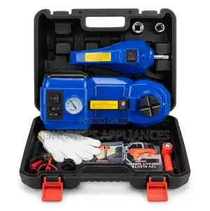 12V Electric Impact Wrench and Tire Inflator Kit With Pressure Gauge