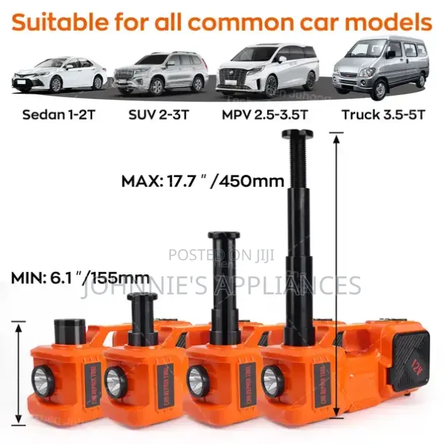 12V Electric Impact Wrench and Tire Inflator Kit With Pressure Gauge