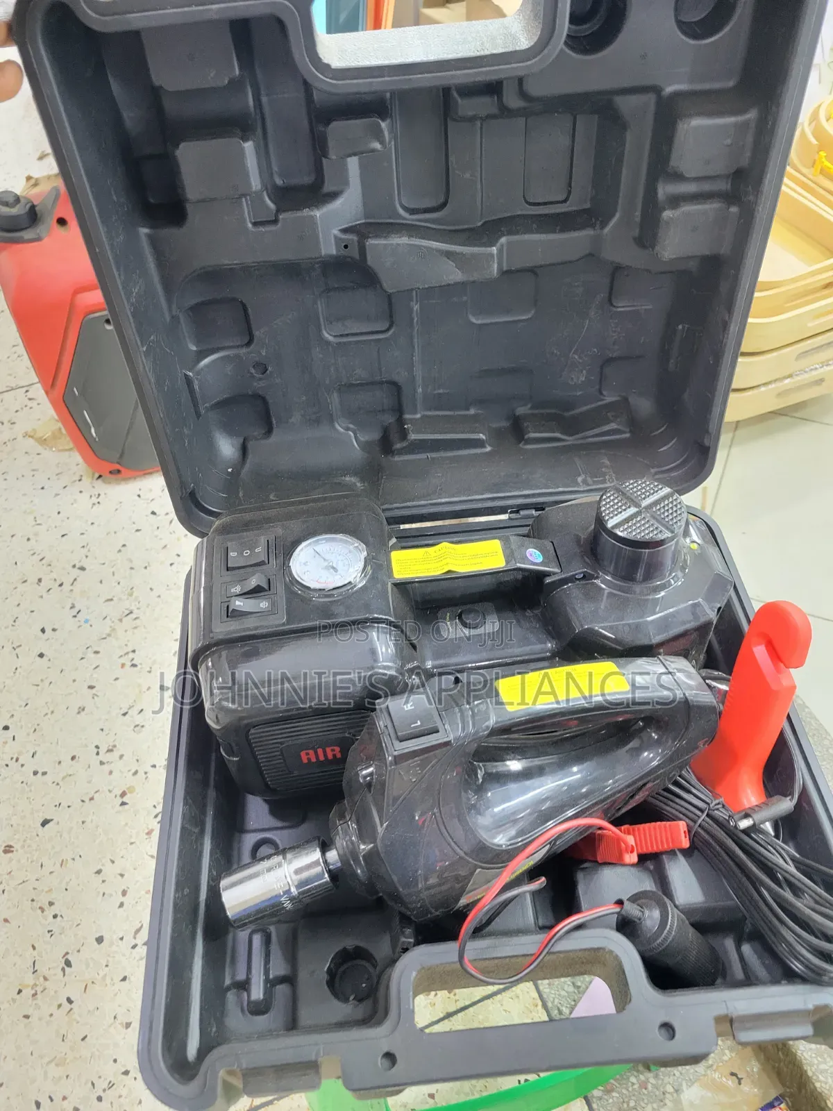 12V Electric Impact Wrench and Tire Inflator Kit With Pressure Gauge