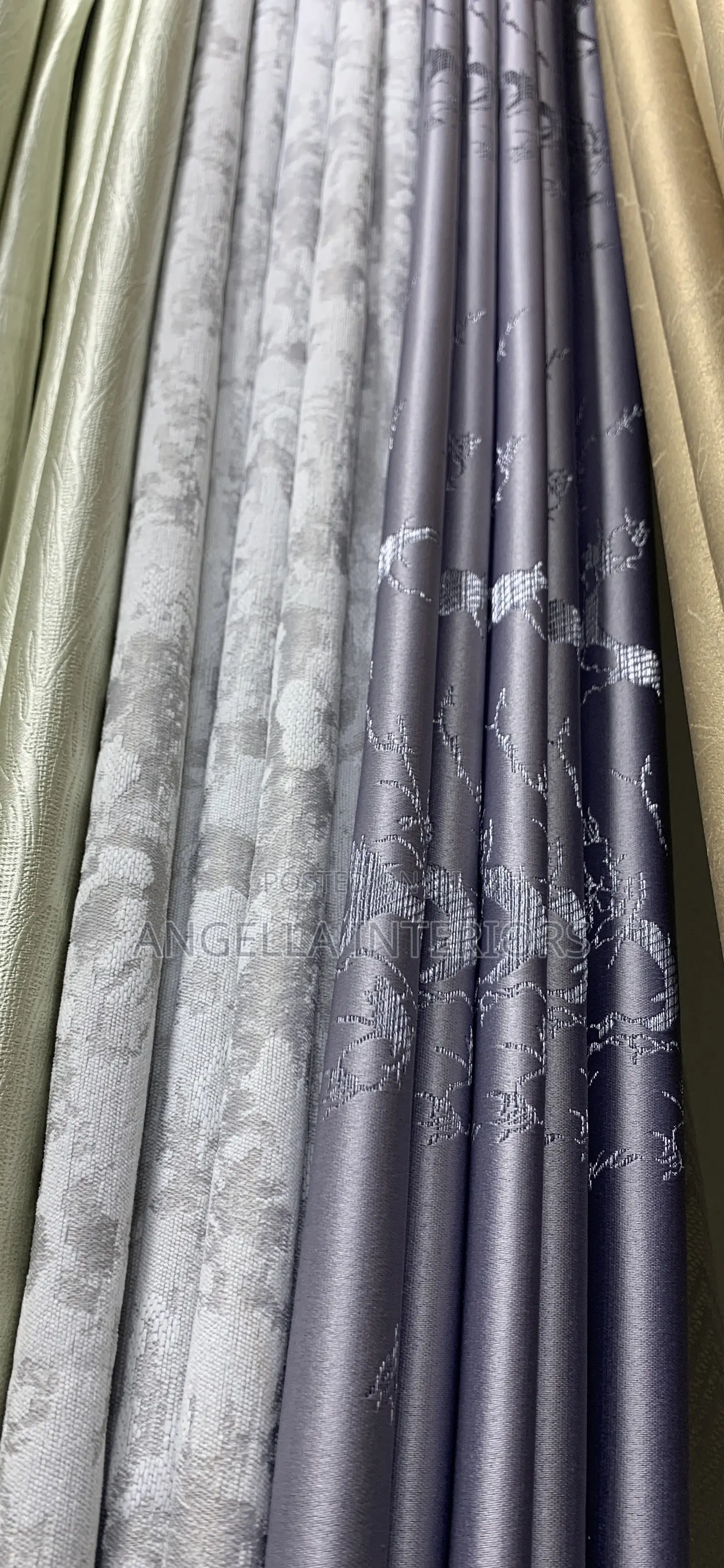 Gray Curtains Per Meter