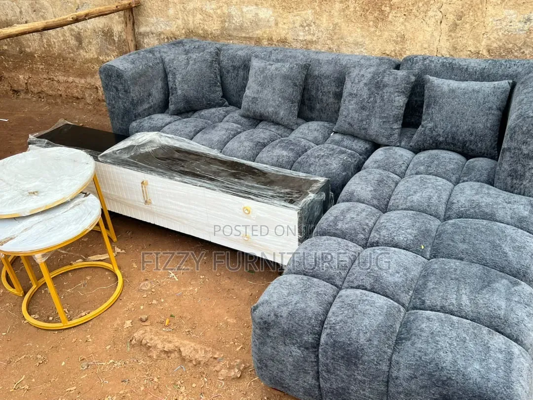 Bubble L Shaped Sofa Readily Available in Gray