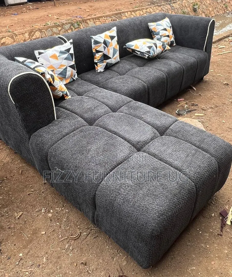 Bubble L Shaped Sofa Readily Available in Gray