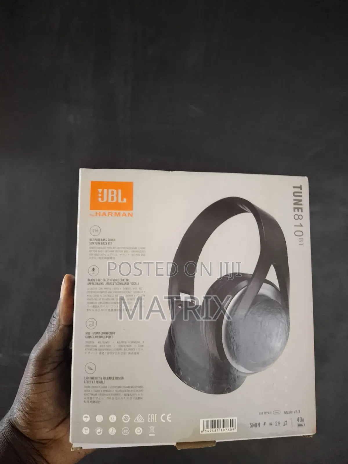 JBL Tune 810BT Bass Active Noise Cancellation HIFI Sound Headphones