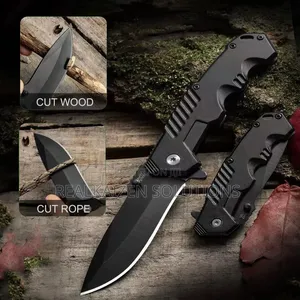 Folding Pocket Camp Knife With Flipper Open| Liner Lock| Belt Clip