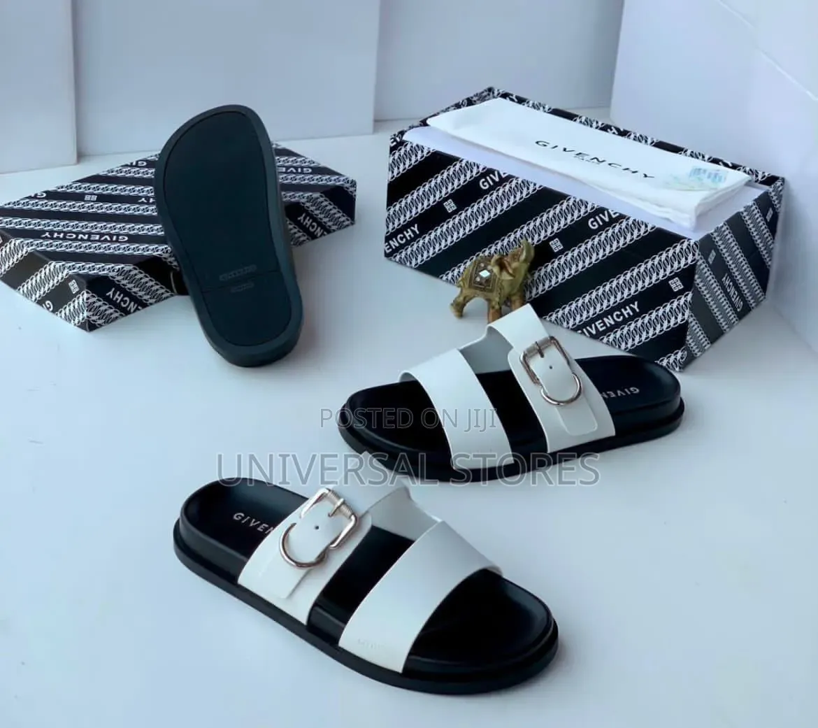 Givenchy Double-Belt Buckle Slide Sandals