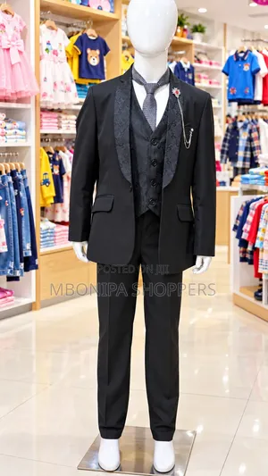 Boy’s Classic Black 3-Piece Formal Suit Special Occasion Outfit