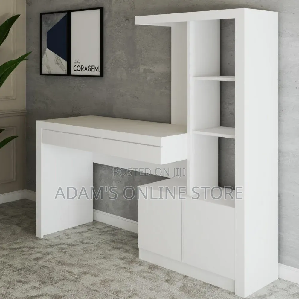 Office Table Desk/Reading Table Desk in White Color