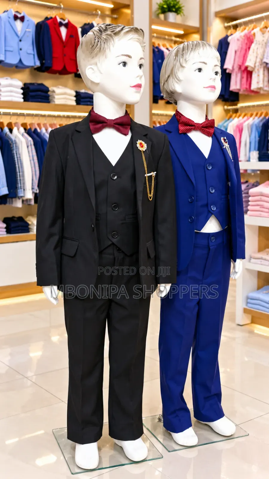 Boys’ Elegant Formal Suit – Available in Black and Royal Blue