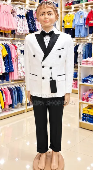 Elegant Boys’ White Tuxedo Suit Stylish Wear for Special Occasions