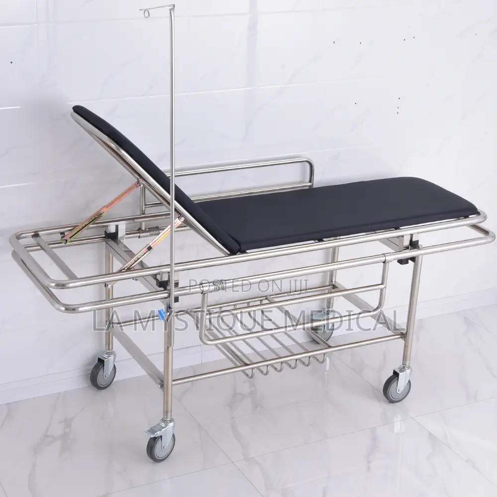 Emergency Stainless Steel Patient Transfer Trolley