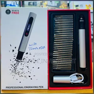 30-in-1 Digital Rechargeable Electric Engraving Pen Kit With Templates