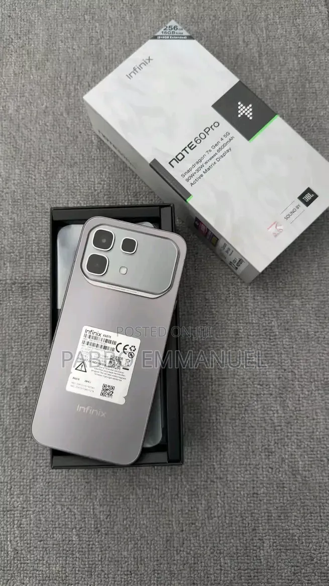 New Infinix Note 60 Pro 256 GB Silver