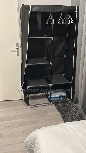Two Column Metallic Wardrobe Gray