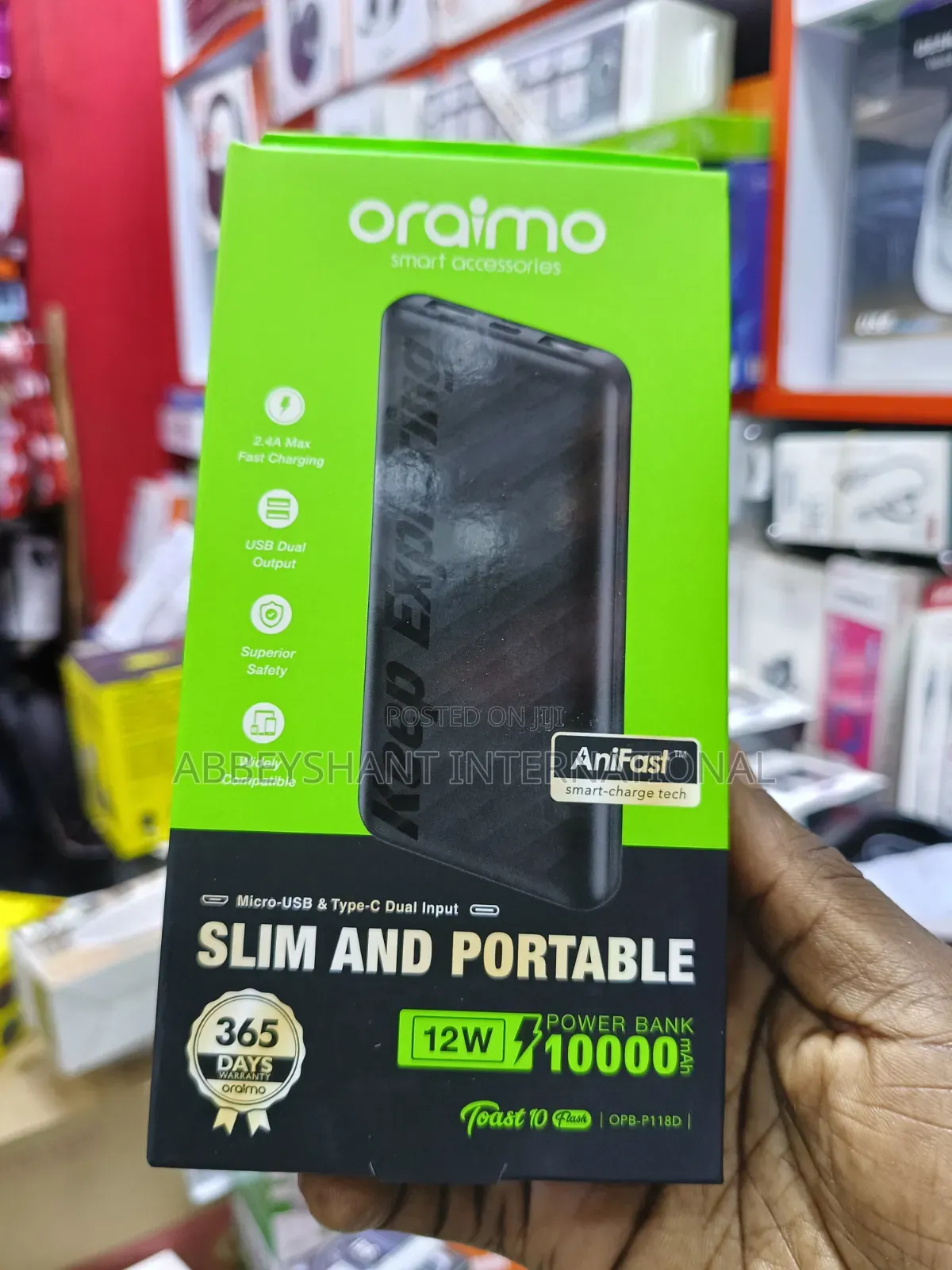 Oraimo Toast 10 Flash 10000mAh Power Bank
