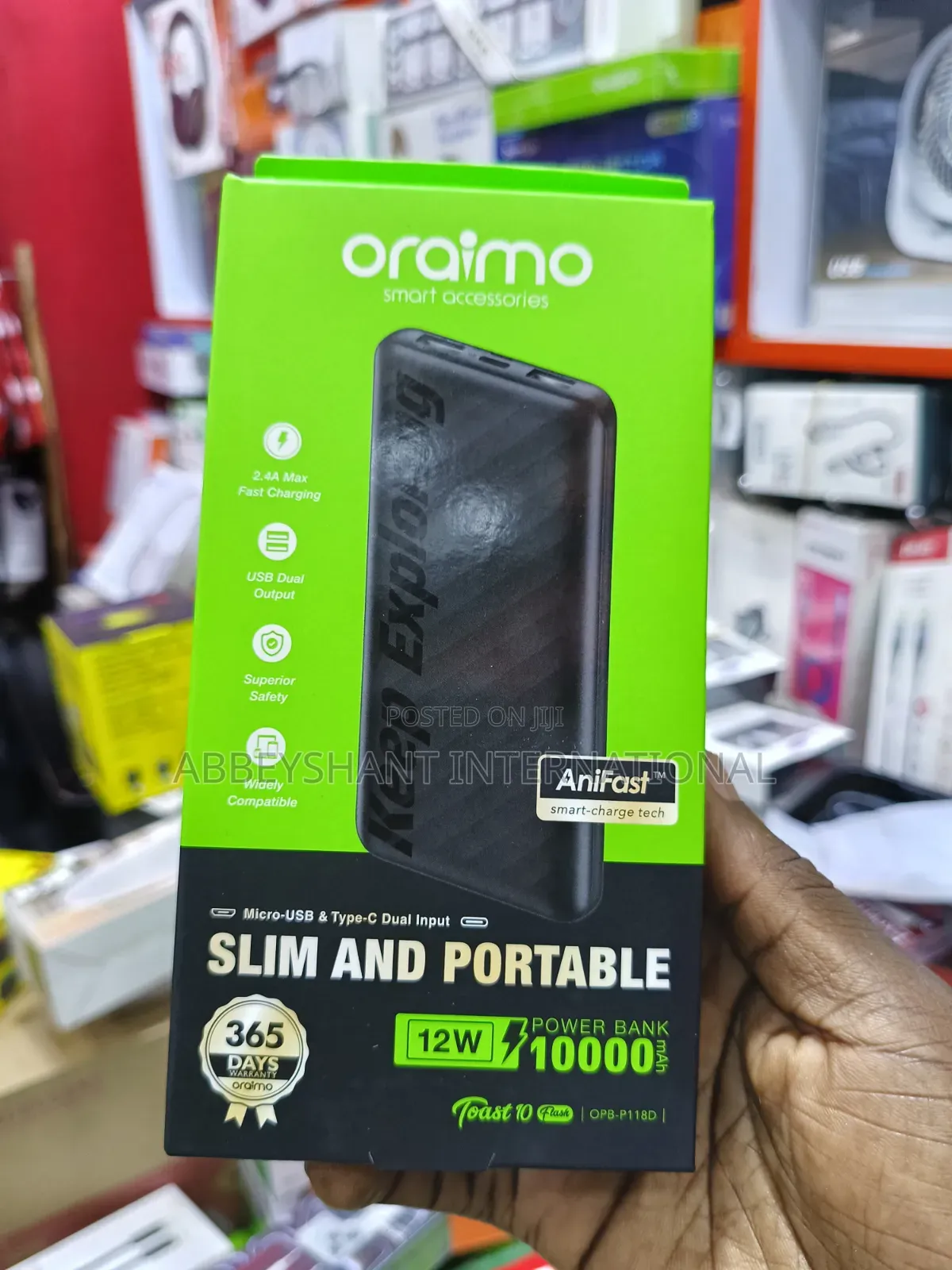 Oraimo Toast 10 Flash 10000mAh Power Bank
