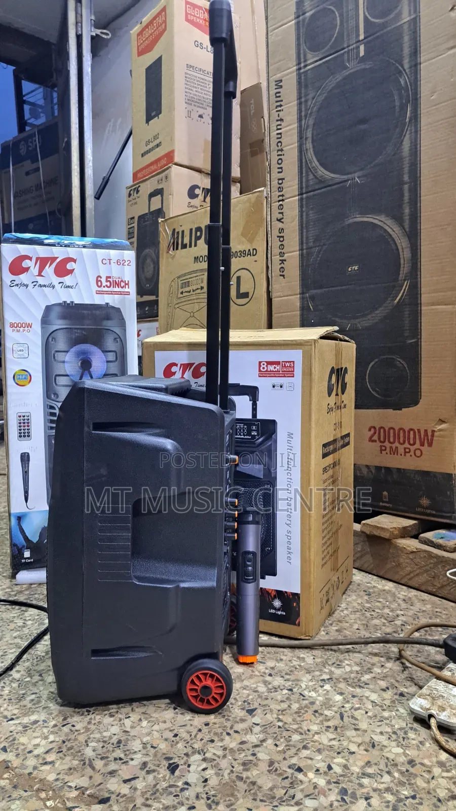 8 Inch Rechargeable Speaker Amplified Speaker With Microphone