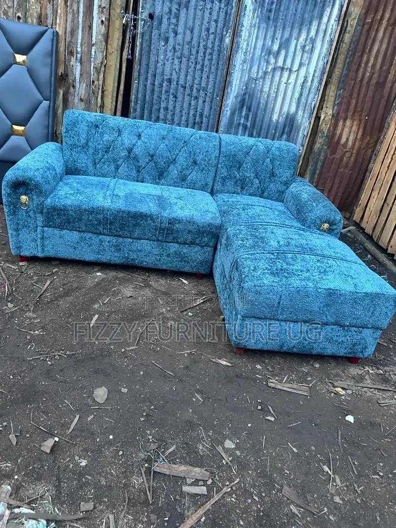 6 Seater L Shaped Readily Available in Blue Color