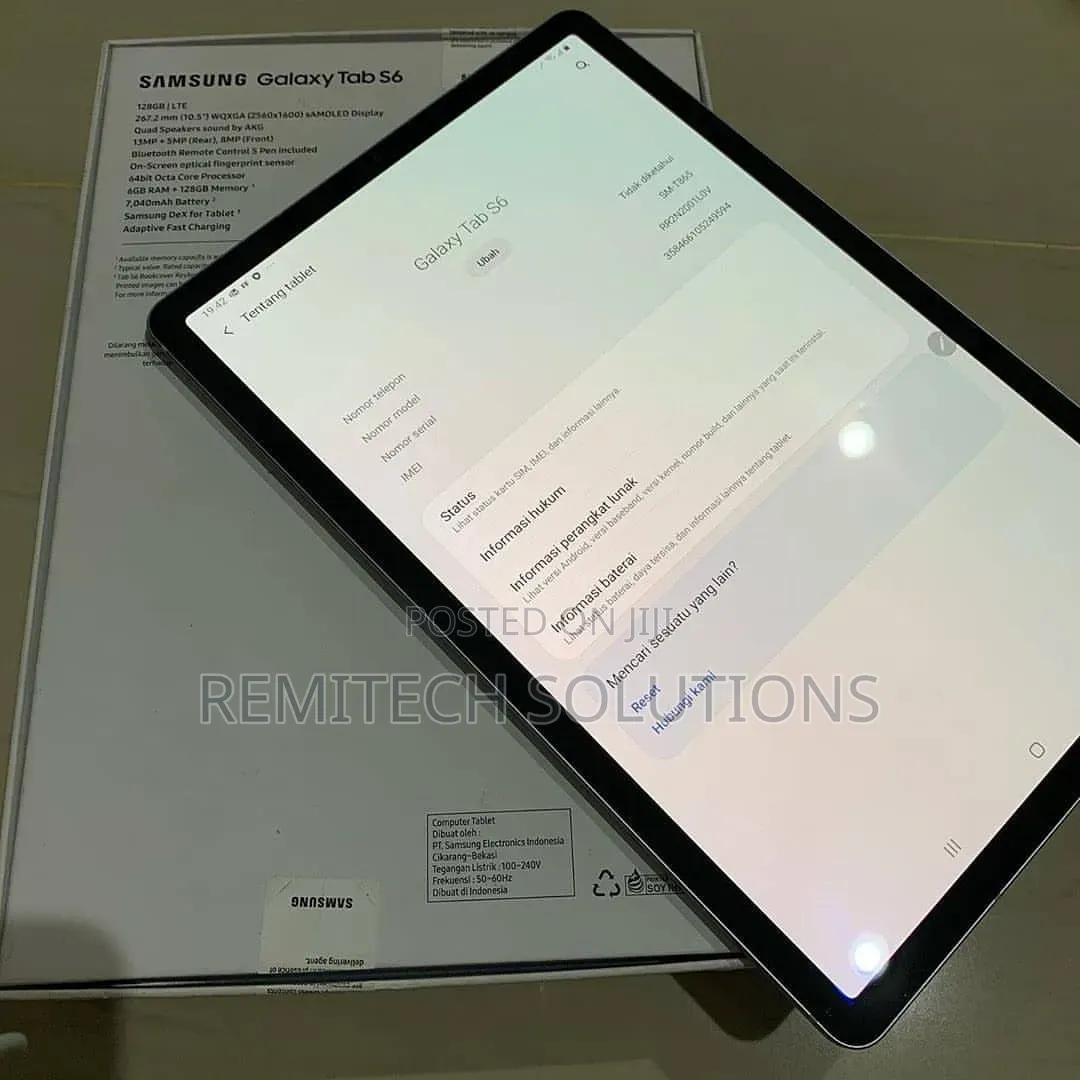 Samsung Galaxy Tab S6 5G 128 GB Silver