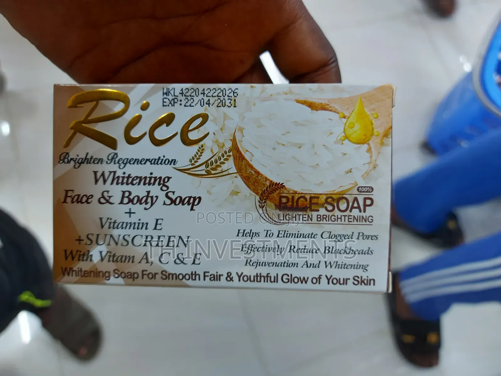 RICE SOAP 2IN1 WHITENING for a Soft and Brighter Skin