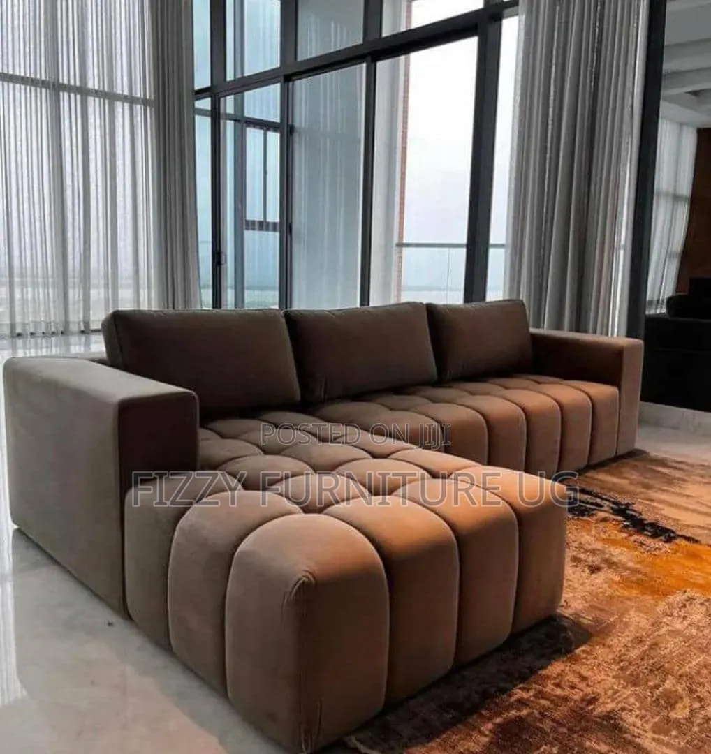 Bubble L Shaped Sofa Set Readily Available in Brown