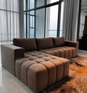 Bubble L Shaped Sofa Set Readily Available in Brown