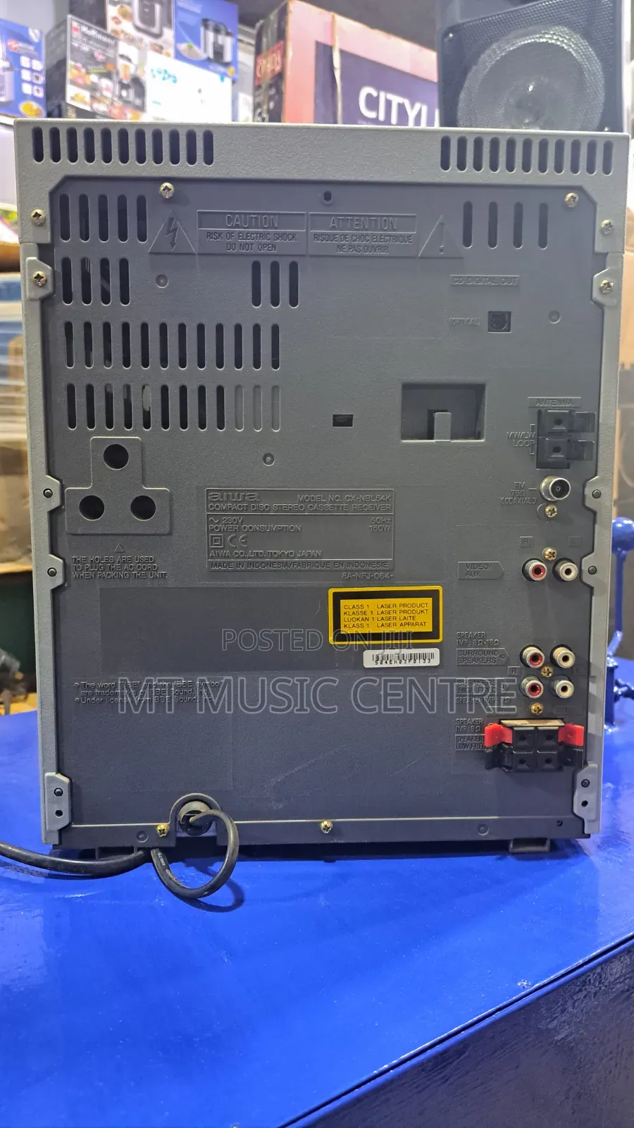 Aiwa NSX Blue Radio Receiver Speaker System