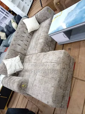 L Shaped Sofa Set in Brown Color