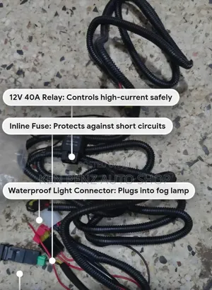 Universal Car Foglights Wiring Harness Kit