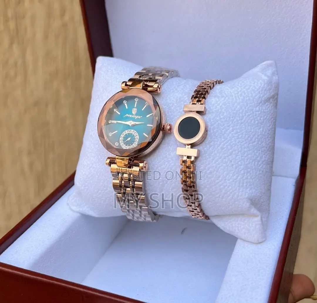 Elegant Female Watch & Bracelet Set