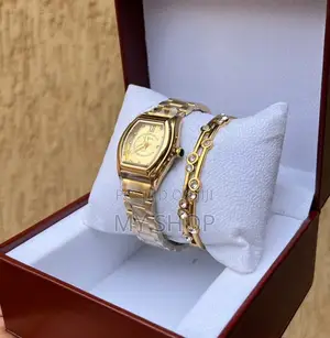 Ladies Wristwatch & Bangle Set