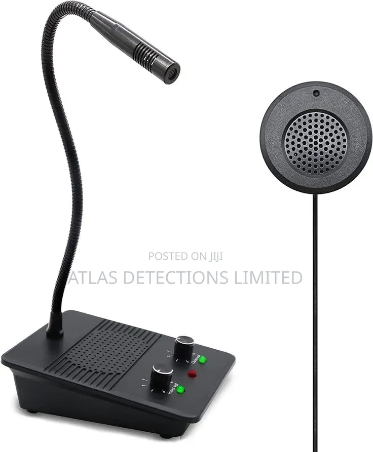 Window Audio Intercom System for Glass Windows Offices Banks Security