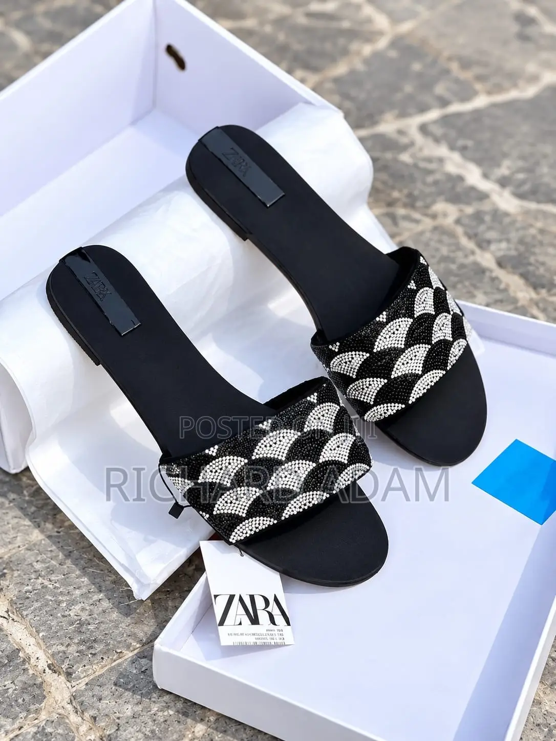 Zara Brown Chain Slide Sandals – Size 39 (Brand New)