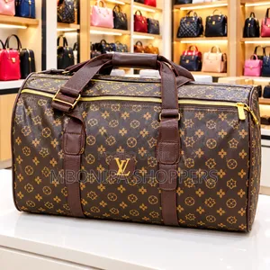 Luxury Brown Monogram Travel Duffel Bag