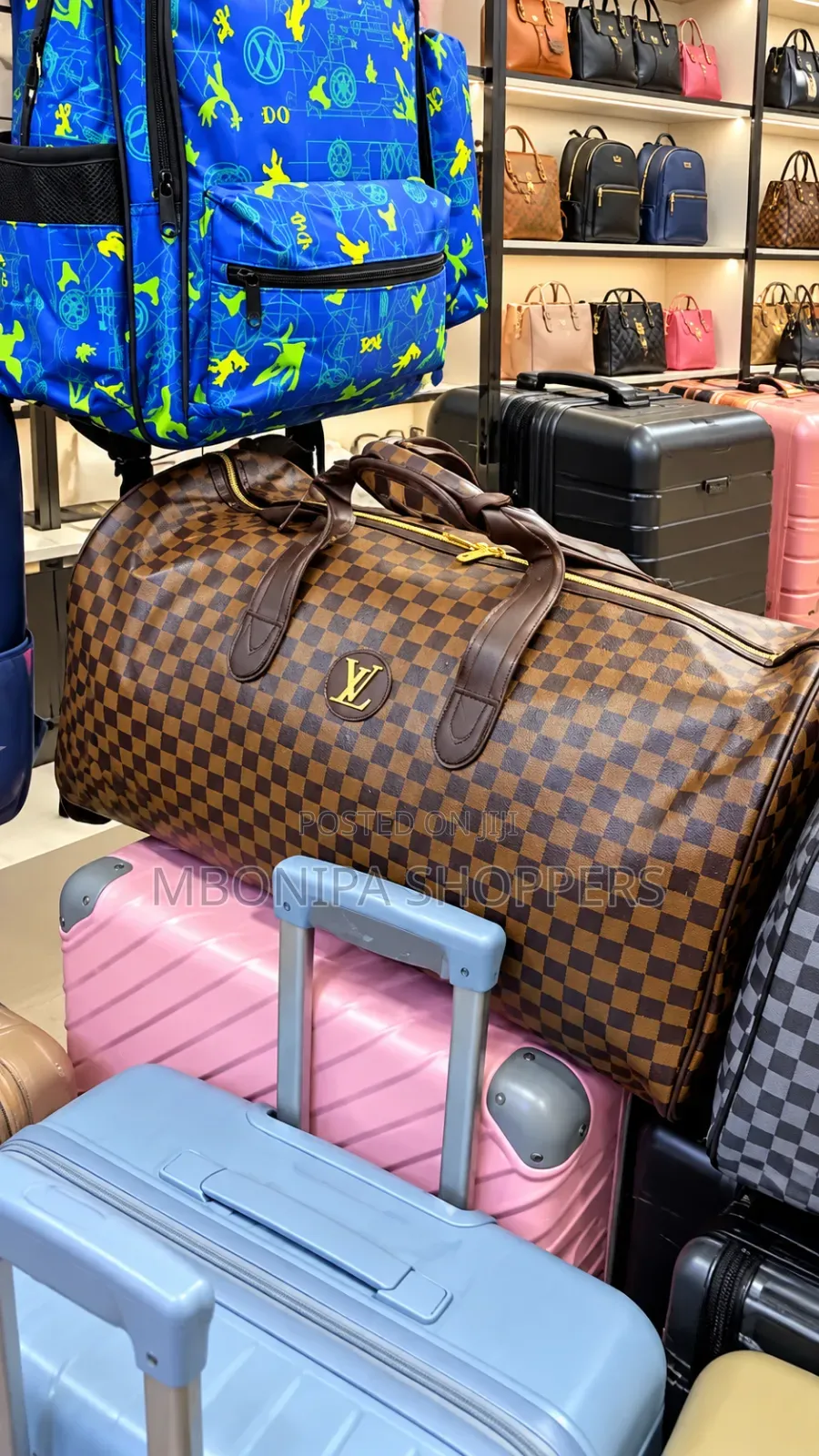 Luxury Brown Monogram Travel Duffel Bag