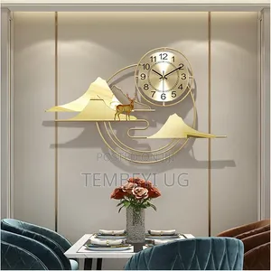 Modern Art Clock Metal Large Wall Clock, Metal Non-Ticking