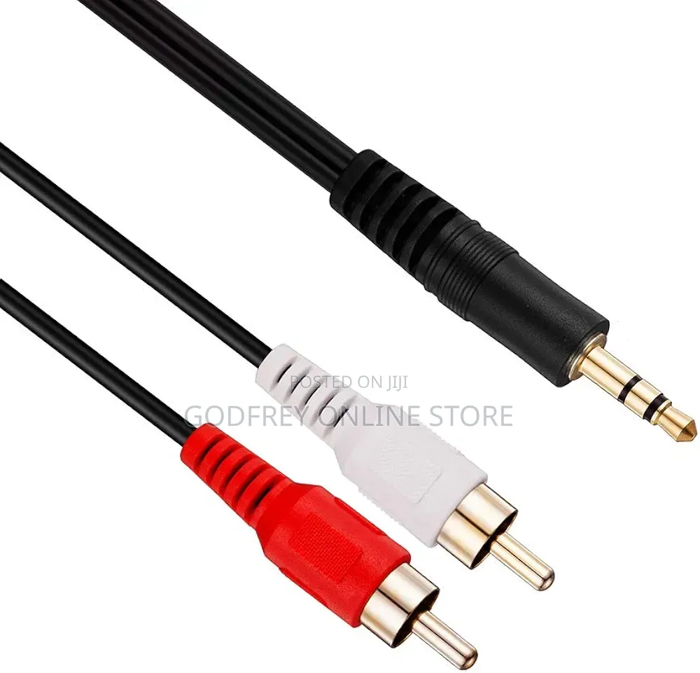 10m 3.5mm Aux to 2 Male RCA Audio Cable