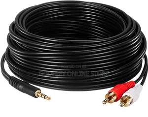 10m 3.5mm Aux to 2 Male RCA Audio Cable