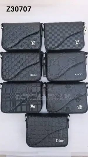 1pcs Black Men's Designer-Style Cross Bag