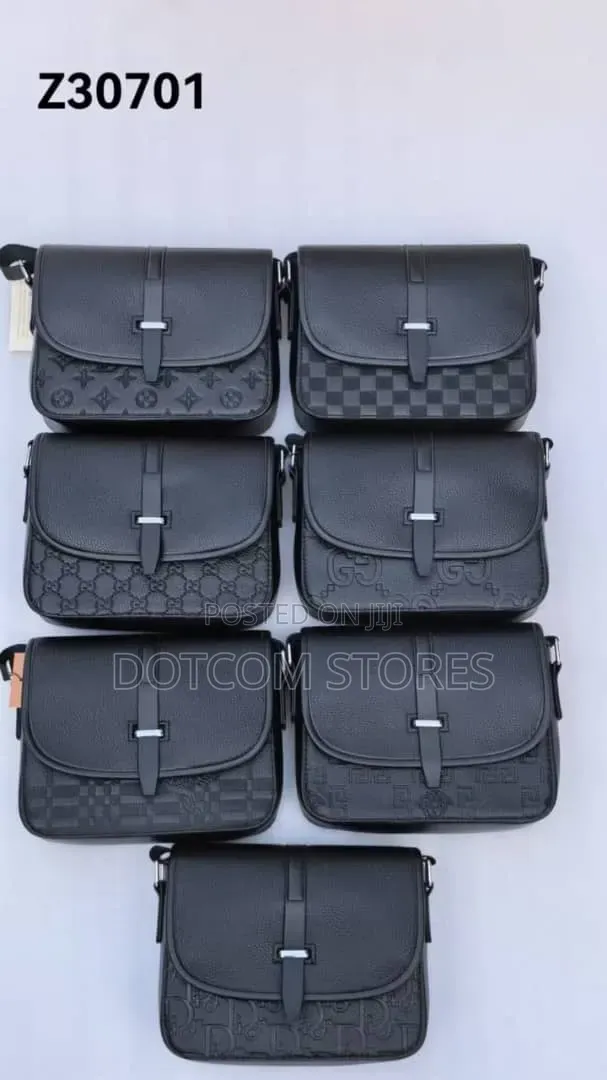 1pcs Black Men's Designer-Style Cross Bag