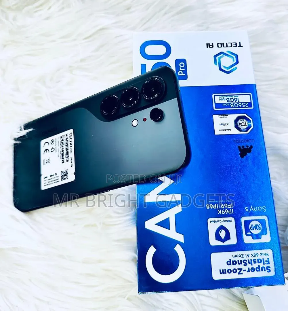 New Tecno Camon 50 Pro 256 GB Black