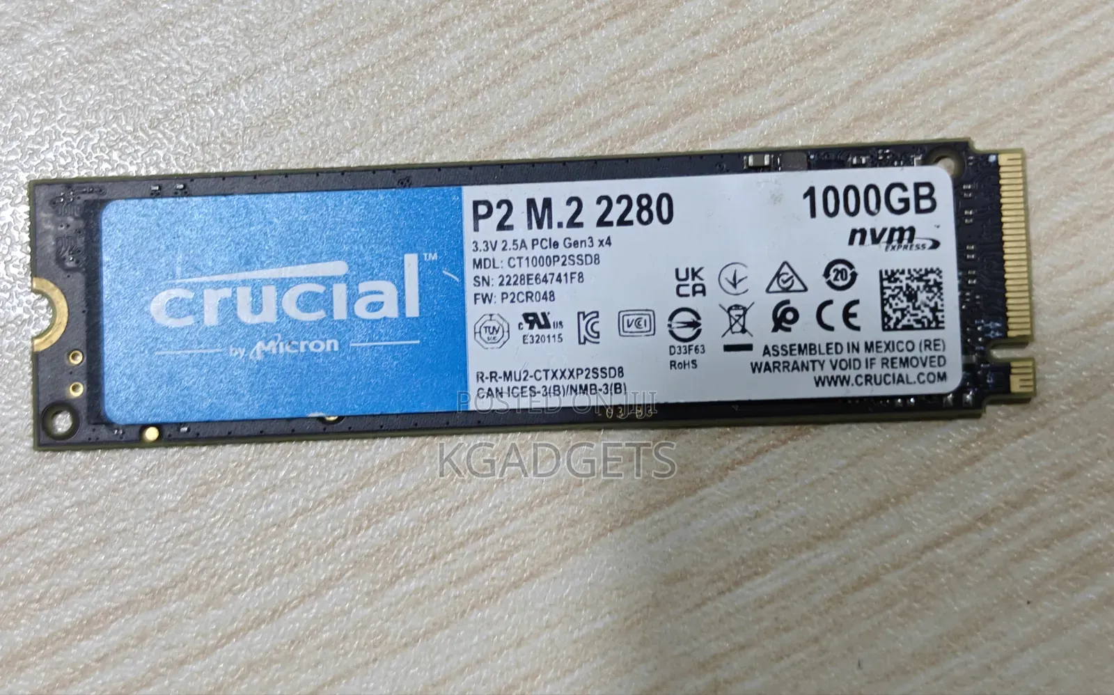 1 TB Crucial SSD