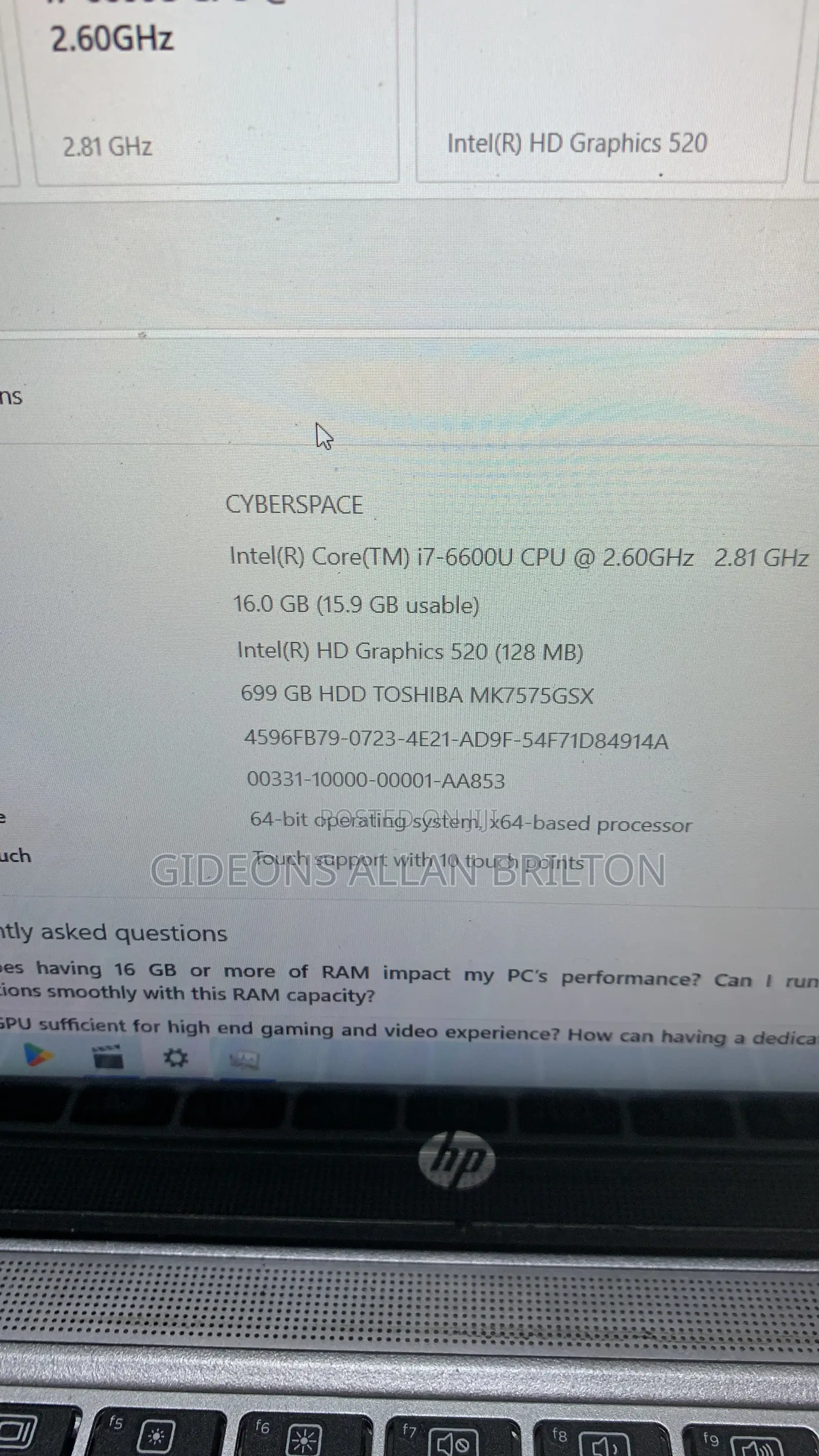 Laptop HP EliteBook 820 G3 16GB Intel Core i7 SSD 512GB