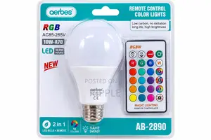 Aerbes 10W RGB LED Bulb – 16 Colors Remote Control Light