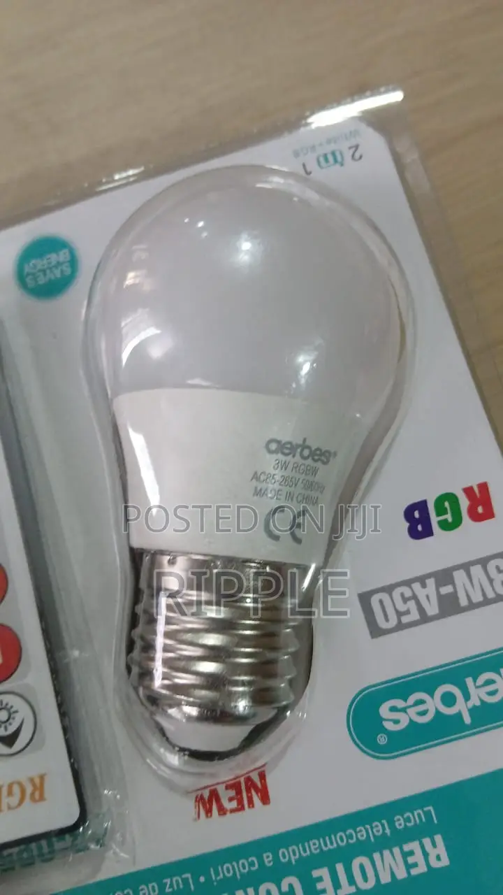 Aerbes 3W RGB LED Bulb – Remote Control Multicolor Light